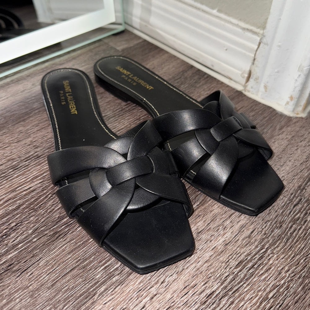 Saint Laurent Tribute Mule Sandals Size 37